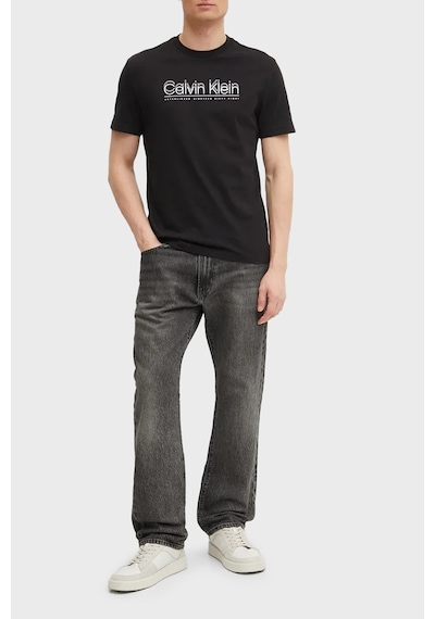 Calvin Klein Erkek T Shirt K10k114149 Beh Siyah Siyah