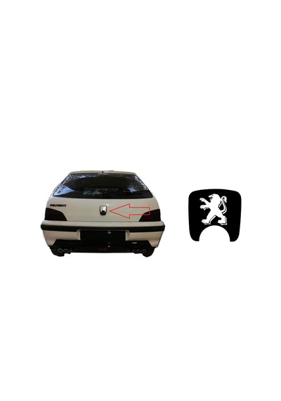 Peugeot 106 Bagaj Arması Etiketi Muadil Ürün Damla Sticker