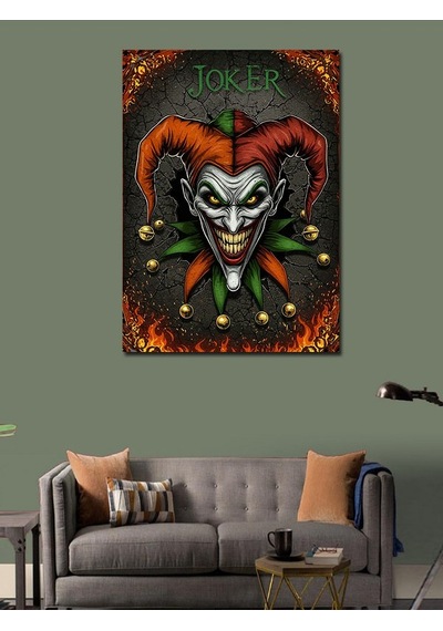 Kanvas Tablo Korkutucu Joker Ve Gülen Yüz 70cmx100cm