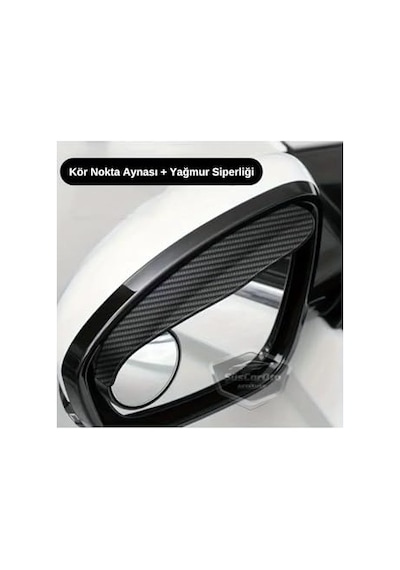 Oto Araç Açısı Ayarlanabilir Kör Nokta Aynası Ve Ayna Yağmur Koruyucu Önleyici Siperliği Karbon