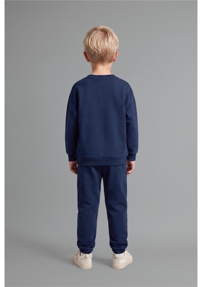 Defacto Uzun Kollu Sweatshirt Elastik Belli Eşofman Altlı 2li Takım Erkek Bebek H5617a526auın176 İndigo-ın176