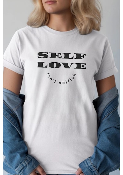 Freedom Store Unisex Oversize 24/1 Penye Dtf Baskılı Tişört - Dtf258 Beyaz