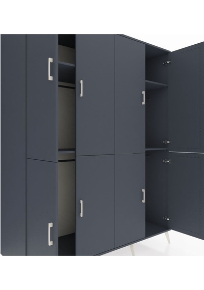 Kronos Gardrop 4 Raflı 8 Kapaklı 4 Askılı 176x59x221 Antrasit-antrasit Antrasit Kronos Gardrop 4 Raflı 8 Kapaklı 4 Askılı 176x59x221 Antrasit-antrasit Antrasit