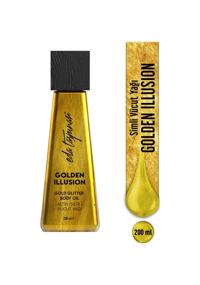 Eda Taşpınar Golden Illusion Altın Işıltılı Simli Vücut Yağı 200 ML