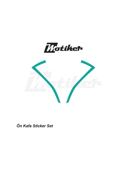 Cfmoto 250sr Ön Kafa Sticker Etiket Modeli Turkuaz