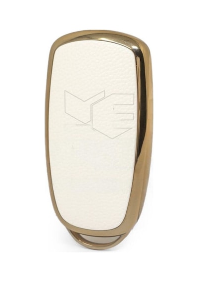 Lüx Chery Tiggo 8 Pro Omoda 5 Tiggo 7 Avantgarde Nano Anahtar Kılıfı Beyaz Gold Renk