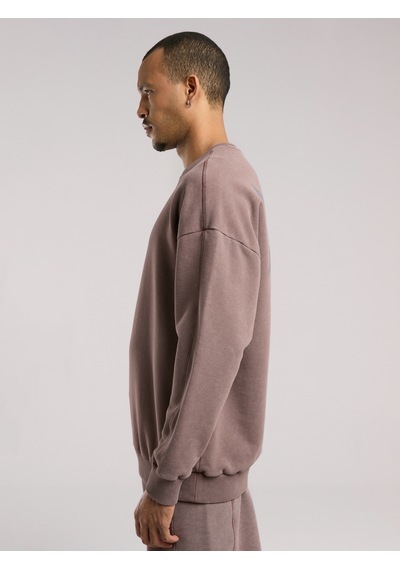 Everlast Bronx 1910 Yıkamalı Kahverengi Erkek Sweatshirt Kahverengi