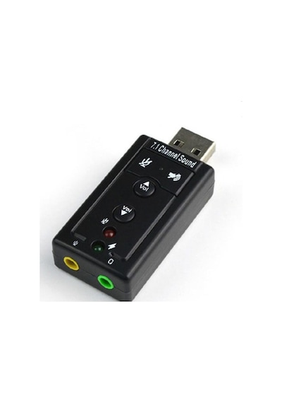 7.1 USB Ses Kartı Harici Virtual Ses Kartı Siyah