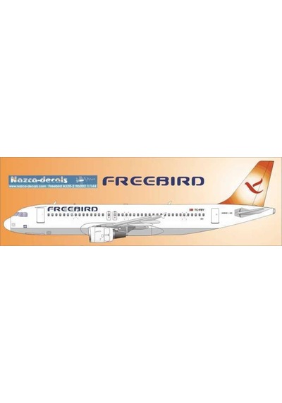 Nazca Decals Frb003 1/144 Ölçek, Freebird Decal-new Scheme Orange Tail