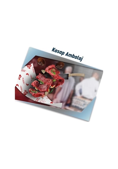 Pratikser Tek Kullanımlık Kasap Ambalaj Baskılı - 50x70cm - Koli