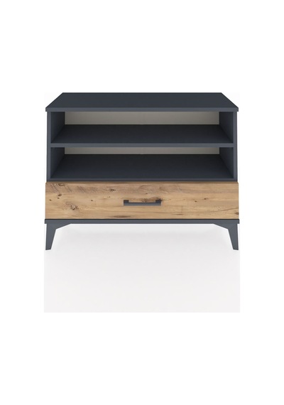 Arges Şifonyer 2 Raflı Tek Çekmeceli 88x30x64 Antrasit-çam Antrasit