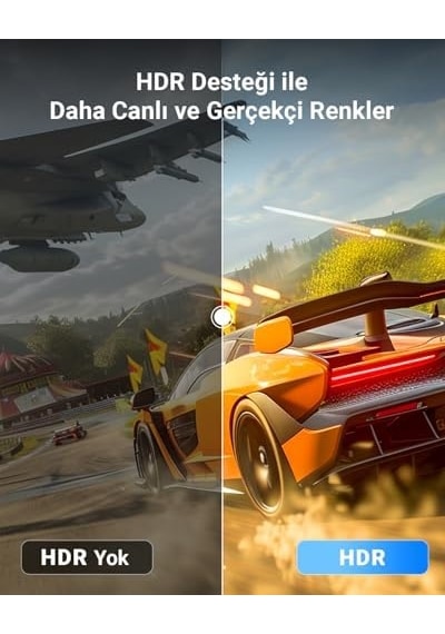 4k 1080p 120hz Displayport 1.2 To Hdmı 1.4 Örgülü Kablo, 1.5m, 35841