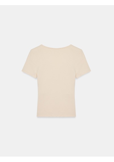 Dilvin 32758 V Yaka Kısa Kollu T-shirt-taş