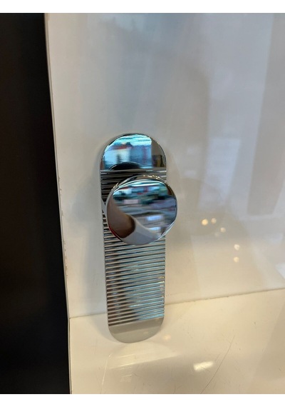 Flow Alfa Metal Kulp 32mm Krom Dolap Kapak Tv Ünite Modern Çekmece Mobilya Komidin Konsol Gümüş