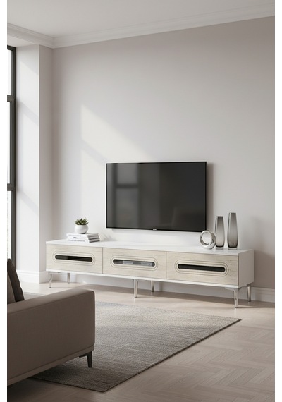Tsa1806bts Rany Tv Sehpası Beyaz-traverten-sılver 180cm Beyaz - Traverten - Gümüş Tsa1806bts Rany Tv Sehpası Beyaz-traverten-sılver 180cm Beyaz - Traverten - Gümüş