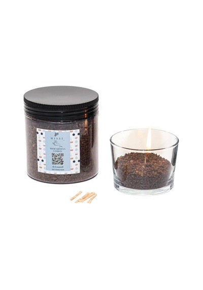 Black Vanilya Kokulu Siyah Yaratıcı İnci Tozu Mum 30 Adet Fitil İle Birlikte -250 Gr Çok Renkli