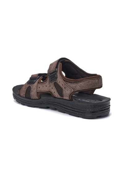 Günlük Unisex Kalın Anatomik Taban Cırtlı Ayarlanabilir Plaj Havuz Deniz Sandalet 037-337-183 Eski Kahve