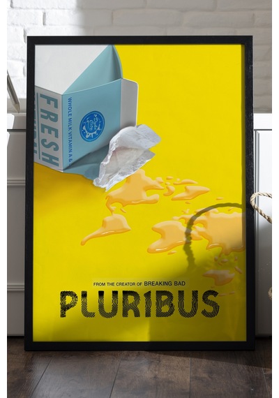 Pluribus Siyah Ahşap Çerçeveli Poster, Dekoratif Dizi Duvar Tablosu