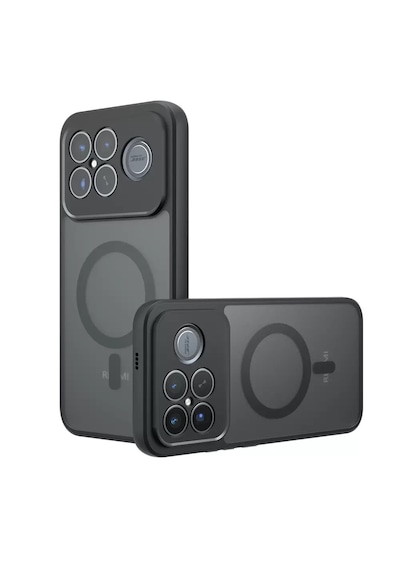 Xiaomi Poco F8 Ultra Kılıf Arkası Mat Yüzey Darbe Emici M-safe Şarj Özellikli Kamera Korumalı Lunex Kapak Siyah