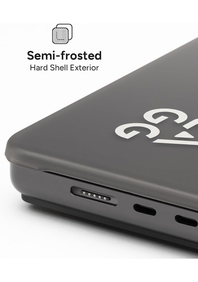 Zagg Hardshell Apple Uyumlu MacBook Pro 14" M4/m3/m2/m1 Kılıf Dumanlı Siyah