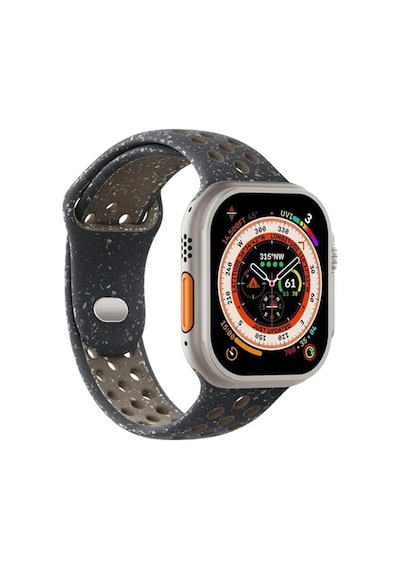 Apple Watch Series 11 42mm İçin Kordon Flame Circle Siyah Watch Series 11 42mm İle Uyumlu Kordon - Siyah