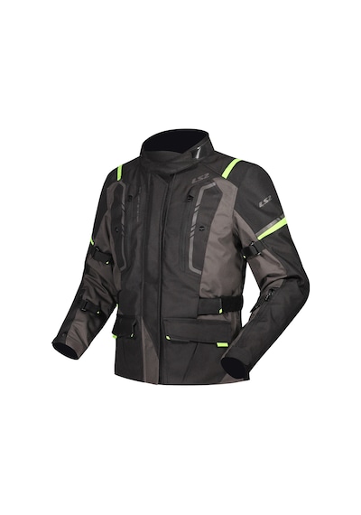Ls2 Narvık Kadın Mont Gri-siyah-neon Sarı