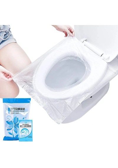 50 Adet Biyobozulur Klozet Kapağı Poşeti Seyahat Tipi Taşınabilir Klozet Kılıfı Diğer