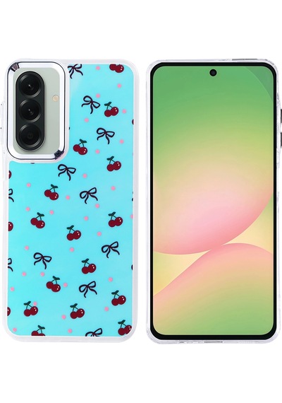 Samsung Uyumlu Galaxy A36 Kılıf Airbag Tasarımlı Zore Hadra Kapak Kiraz