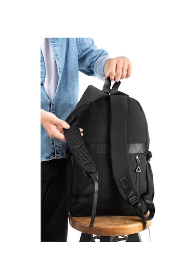 Ventis Unisex Okul Çantası Lise Ortaokul Kalemlikli 2'li Set Sırt Çantası 43 30 Cm Çok Cepli Vnt7-d Siyah