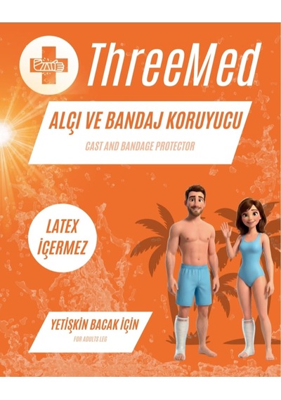 Alçı Ve Bandaj Koruyucu - Yetişkin Bacak Kırık Bandaj Gibi Durumlar İçin Banyo Ve Duş Ürünü Alçı Bonesi Her Islak Alanda Kullanım Şeffaf