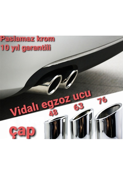 Audi A3 Egzoz Ucu 10 Yıl Garantili Vidalı