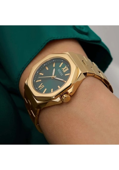 Guess Gugw0873l2 Yeşil Kadran Altın Kaplama Kadın Kol Saati Altın