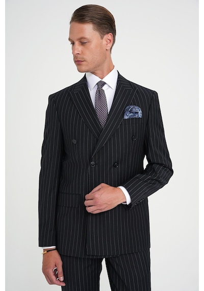 Efor Slim Fit Çift Yırtmaç Çizgili Kruvaze Klasik Koyu Lacivert Takım Elbise Tk 925 Lacivert Efor Slim Fit Çift Yırtmaç Çizgili Kruvaze Klasik Koyu Lacivert Takım Elbise Tk 925 Lacivert