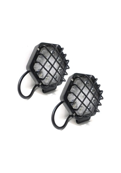 4 Adet 48w Altıgen Kafesli Siyah Kasa 16 Led Off Road Tekne Çalışma Lambası