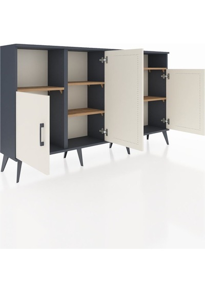 Arges Konsol 5 Raflı 4 Kapaklı 176x30x99 Antrasit-aytaşı/çam Aytası/atlas Çam - Antrasıt Arges Konsol 5 Raflı 4 Kapaklı 176x30x99 Antrasit-aytaşı/çam Aytası/atlas Çam - Antrasıt