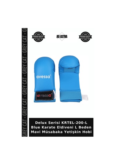 Delux Serisi Krtel-200-l Blue Karate Eldiveni L Beden Mavi Müsabaka Yetişkin Hobi