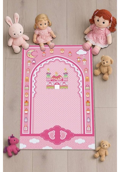 Pembe Cami Temalı Kız Çocuk Seccadesi Cs34n11