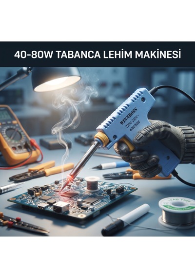 40w / 80w Çift Güç Kademeli Tabanca Lehim Makinesi Hızlı Isınan Tetikli Tabanca Havya