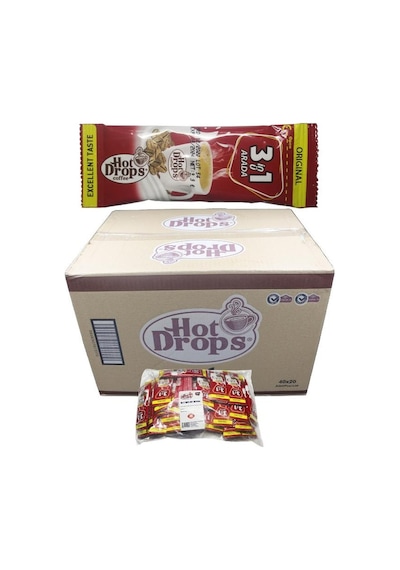 Hot Drops 3ü1 Arada Otobüs İkramlık Hazır Kahve 9 G x 800 Adet 1 Koli