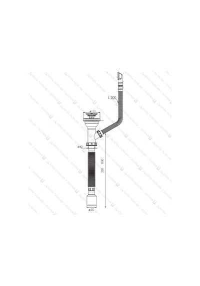 Tekli Körüklü Çöpmak Sifon 11 Cm Çap Yandan Taşmalı Dayanıklı Ve Kolay Montaj