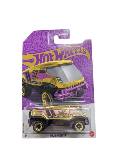 Hot Wheels Silver Series Baja Bison T5 - 57. Yıl Hdh54 Mor-altın 1/64 Diecast Model Araba Çok Renkli