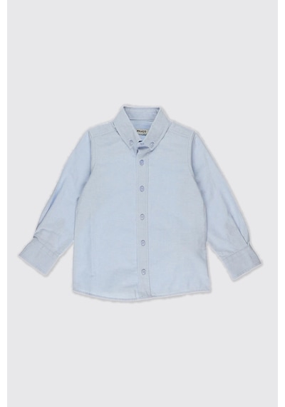 Panço Erkek Çocuk Basic Mavi Oxford Gömlek