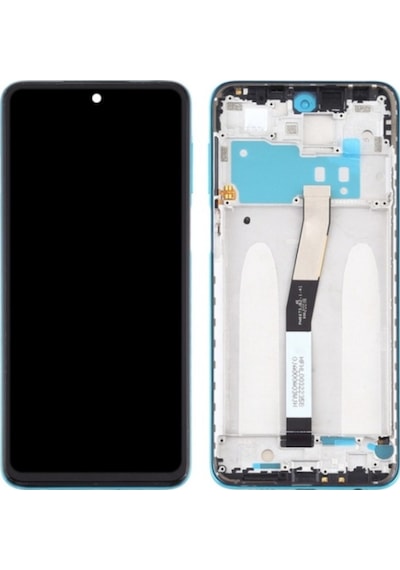 Xiaomi Redmi Note 9s Uyumlu Çıtalı Lcd Ekran Dokunmatik Mavi