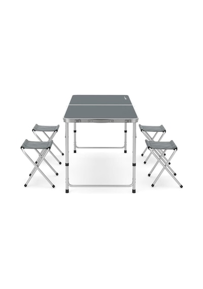 Rox Camping Katlanır Masa Tabure Seti Gri