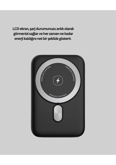 Lcd Ekranlı Kablosuz Powerbank Type C Ve Usb Çıkışlı Yeni Nesil