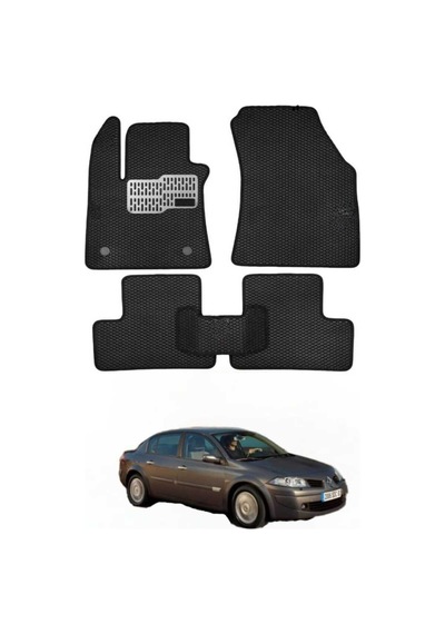 Renault Megane 2 Hatchback Uyumlu Akıllı Paspas Araca Özel Oto Paspas Araba Paspas Siyah