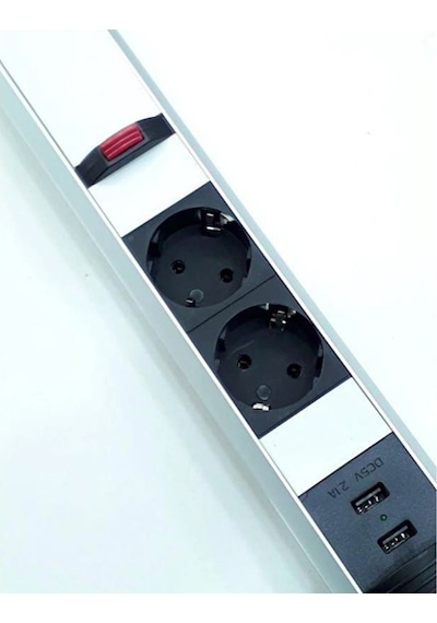 Masa Üstü Priz Bas Aç Tezgah Dolap Gizli Priz 2 Usb 2 220V Pop Up