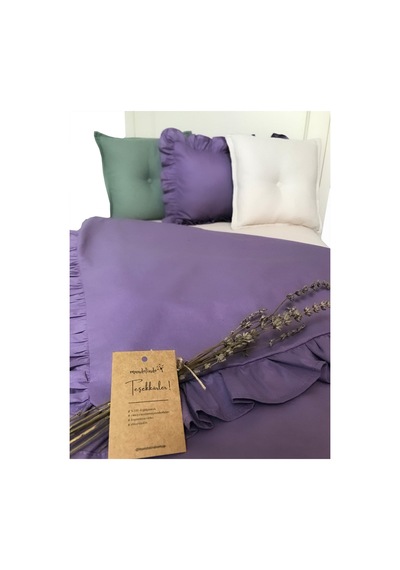 Fırfırlı Nevresim Takımı Lilac Tek Kişilik 2 Parça 160 X 220 Cm Lila