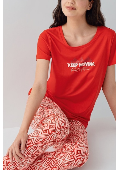 Arnetta Kadın Kırmızı Pijama Takım Kırmızı