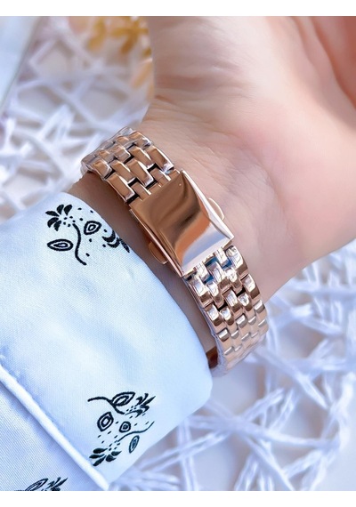 Ferro Rose Gold Renk 3 Atm Suya Dayanıklı Çelik Kordon Özel Tasarım Kadın Kol Saati Bf2720awt